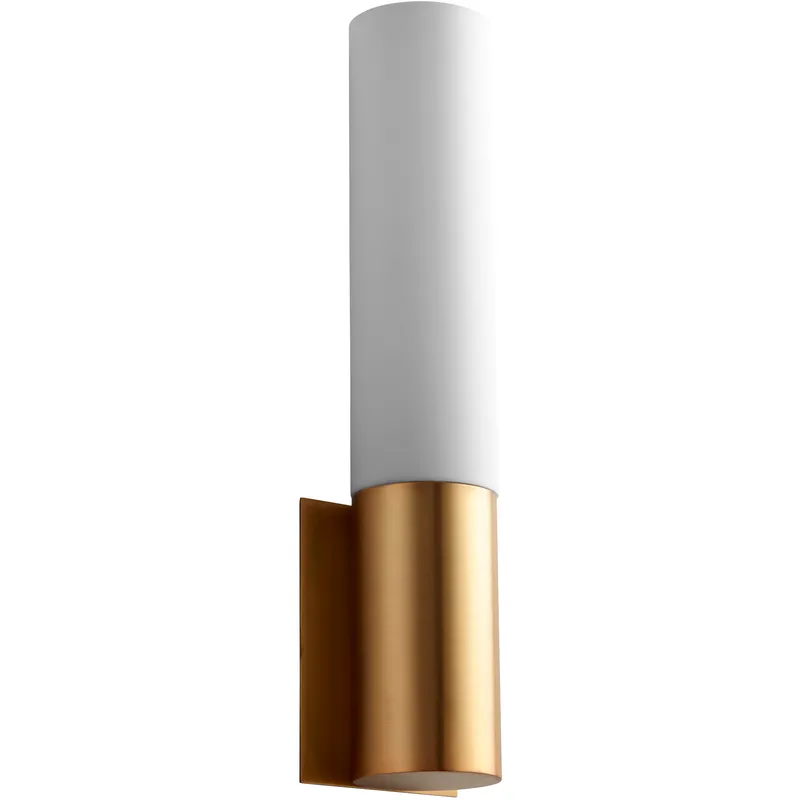 Magnum 1 Light 4.75 inch Aged Brass Sconce Wall Light