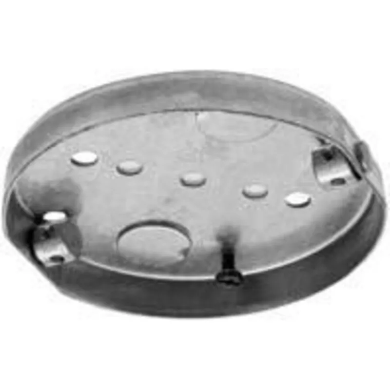 Ceiling Pan, 4" Diameter, 1/2" Deep, 1/2" KOs, Steel