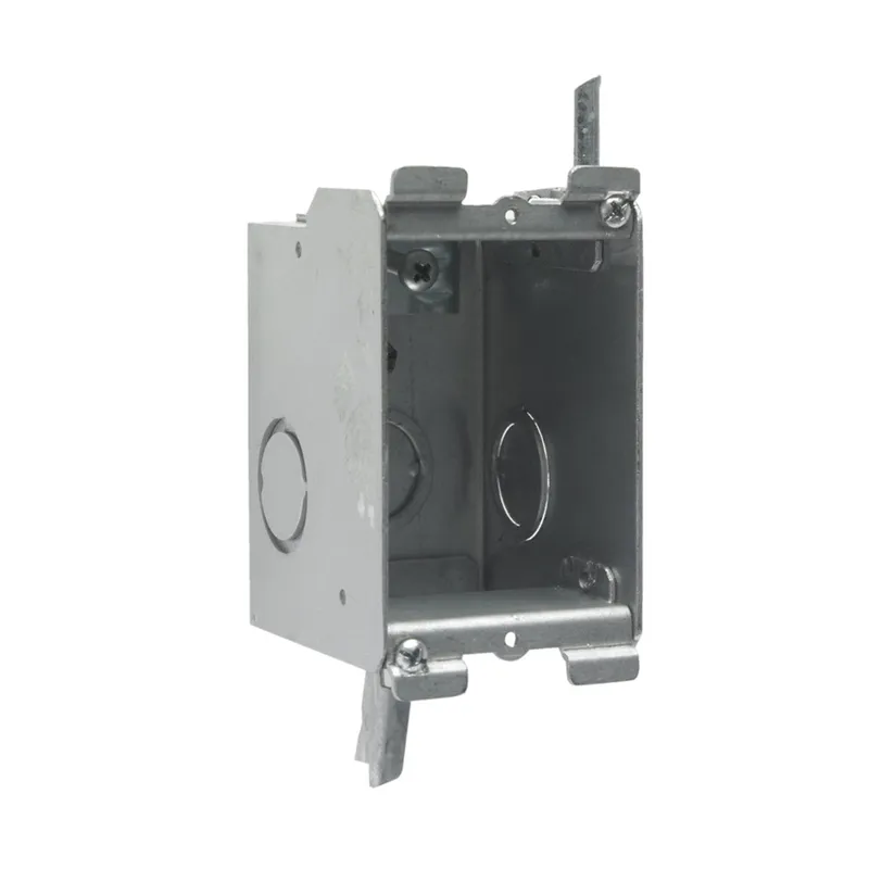 Switch Box, 1-Gang, 3" Deep, 1/2" & 3/4" KOs, Steel