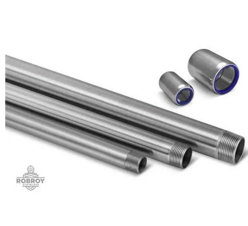 3/4" Type 304 Stainless Steel Rigid Hygenic Conduit, 10' Length