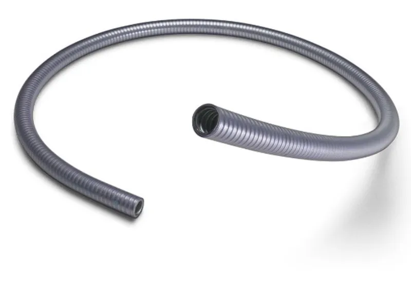 1-1/4" Liquidtight Stainless Steel Flex, Galvanized Core, Gray, 50' Coil