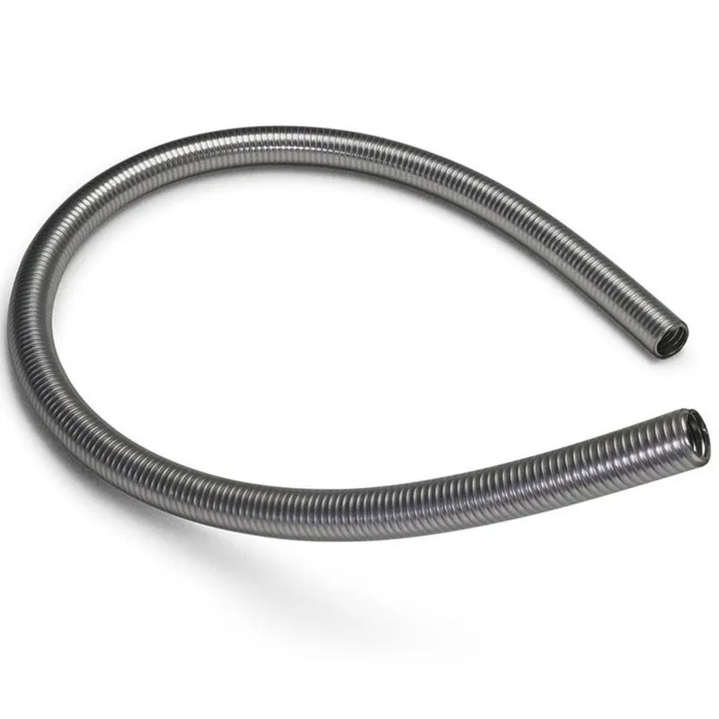 1-1/2" Liquidtight Stainless Steel Flex, Stainless Core, Gray, 50' Coil