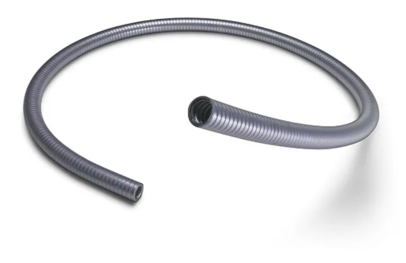 3/8" Liquidtight Stainless Steel Flex, Galvanized Core, Gray, 100' Coil