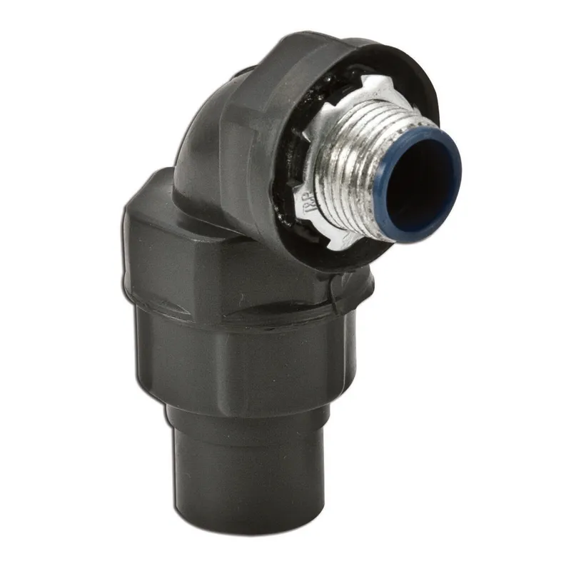 Liquidtight Connector, 90°, 3/4", PVC Coated Steel
