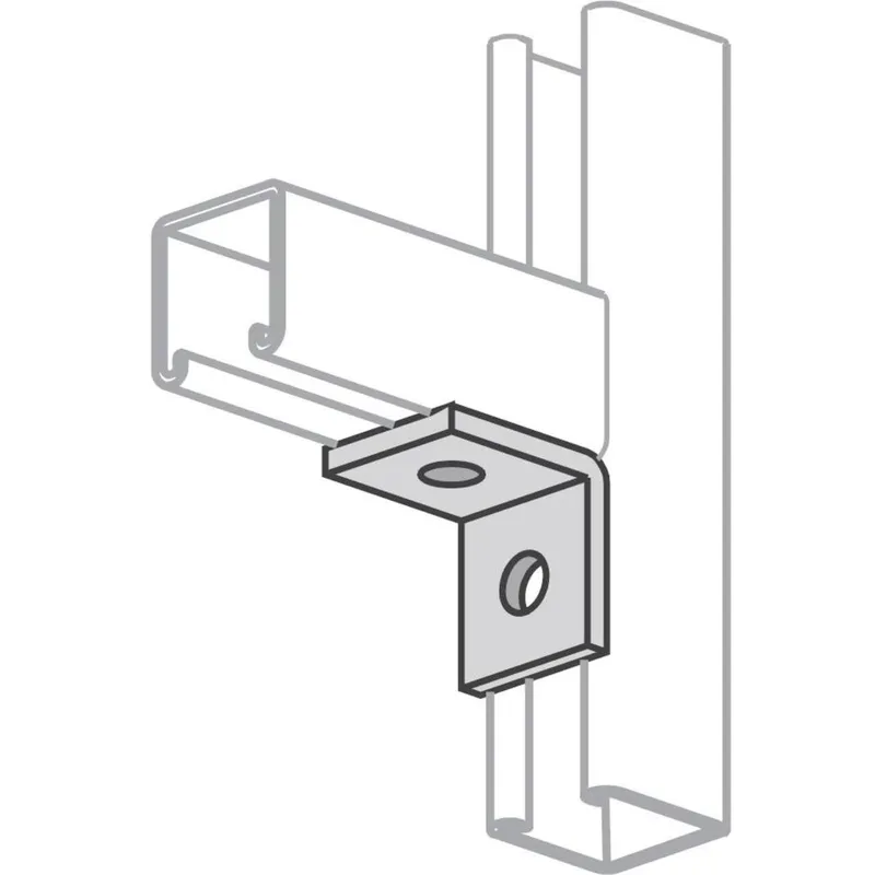 End Angle, 2-Hole, Bolt Hole: 9/16", Stainless Steel