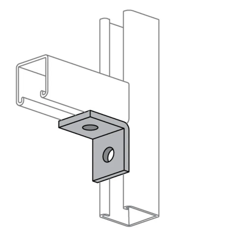 Two Hole End Angle, Steel Electro-Galvanized, 9/16" Bolt