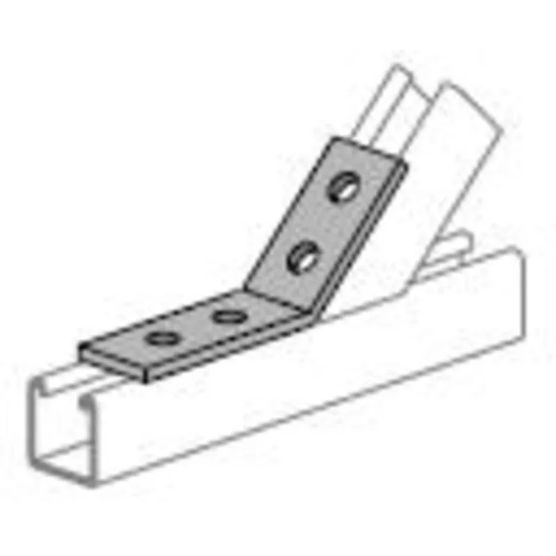 Four Hole Open Angle, 45°, Steel/Electro-Galvanized