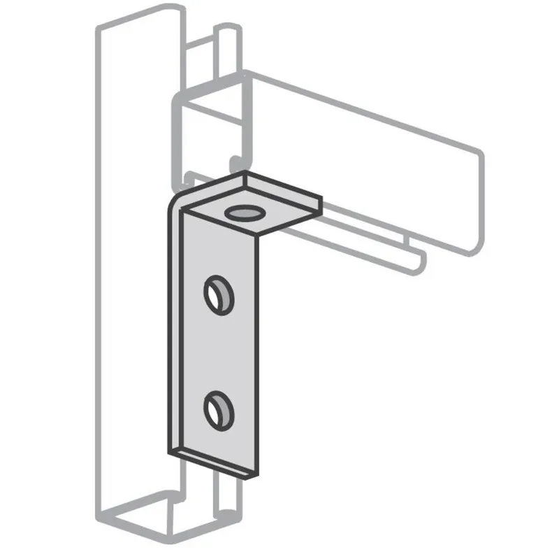Three Hole Corner Angle, Steel, Electro-Galvanized