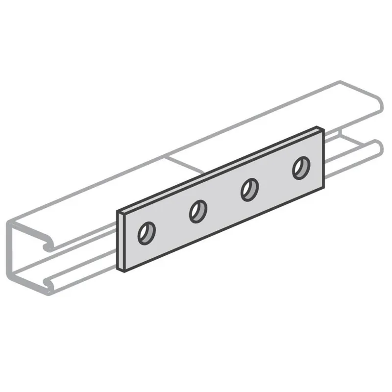Flat Fitting, 4 Hole, 7-1/4", Steel