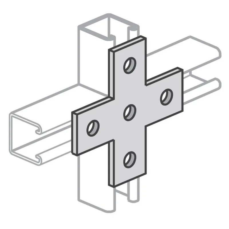 Cross Plate, 5-Hole, Steel/Electro-Galvanized