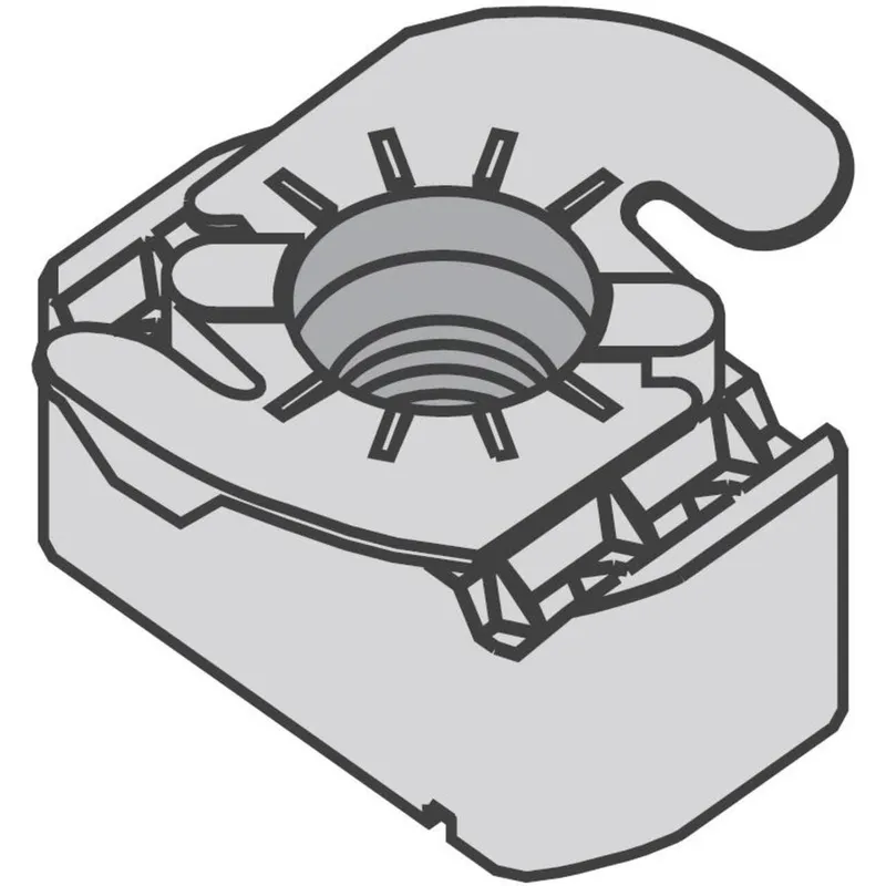 Top Grip Nut, Size: 3/8-16, Stainless Steel