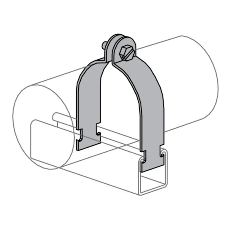 Rigid Strut Strap, 2", Steel, Electro-Galvanized