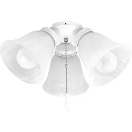 Progress Lighting AirPro 3-Light Ceiling Fan Light Kit - White