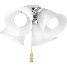 Progress Lighting AirPro 4-Light Ceiling Fan Light Kit - Polished Chrome