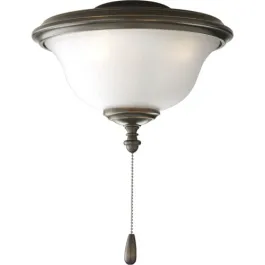 Progress Lighting AirPro 2-Light Indoor/Outdoor Ceiling Fan Light Kit - Antique Bronze