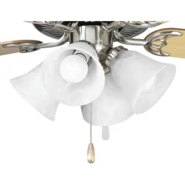Progress Lighting AirPro 4-Light Ceiling Fan Light Kit - Brushed Nickel
