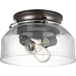 Progress Lighting Springer Light Kit - Clear Glass - 120V - Architectural Bronze