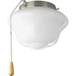 Progress Lighting AirPro 1-Light Ceiling Fan Light Kit - Brushed Nickel