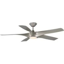 Progress Lighting Vernal 60" 5-Blade Indoor/Outdoor Smart LED Ceiling Fan - 3000K - 120V - Painted Nickel