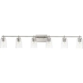 Progress Lighting Adley 6-Light Bath Vanity Light - 120V - Brushed Nickel
