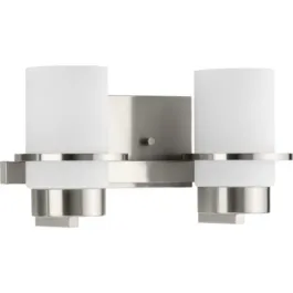 Progress Lighting Reiss 2-Light Bath Vanity Light - 120V - Brushed Nickel