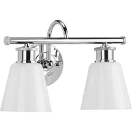 Progress Lighting Ashford 2-Light Bath Vanity Light - 120V - Polished Chrome