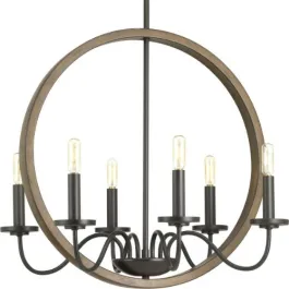 Progress Lighting Fontayne 6-Light Chandelier - 120V - Antique Bronze