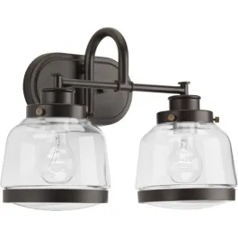 Progress Lighting Judson 2-Light Bath Vanity Light - 120V - Antique Bronze