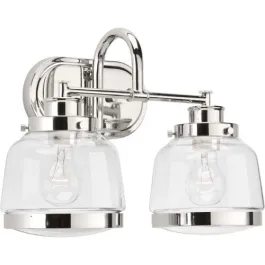 Progress Lighting Judson 2-Light Bath Vanity Light - 120V - Polished Nickel