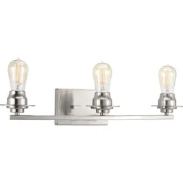 Progress Lighting Debut 3-Light Bath Vanity Light - 120V - Brushed Nickel
