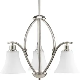 Progress Lighting Joy 20" 3-Light Chandelier - 120V - Brushed Nickel