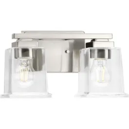 Progress Lighting Gilmour 2-Light Bath Vanity Light - 120V - Brushed Nickel
