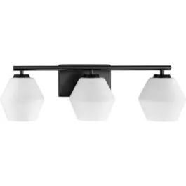 Progress Lighting Copeland 3-Light Bath Vanity Light - 120V - Matte Black