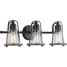 Progress Lighting Conway 3-Light Bath Vanity Light - 120V - Matte Black