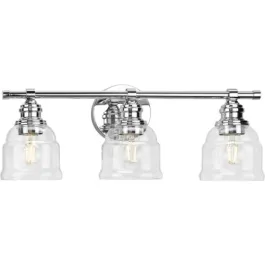 Progress Lighting Ambrose 3-Light Bath Vanity Light - 120V - Polished Chrome