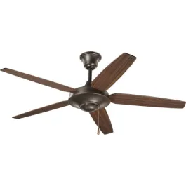 Progress Lighting AirPro 54" 5-Blade Ceiling Fan - Reversible Blades - 120V - Antique Bronze