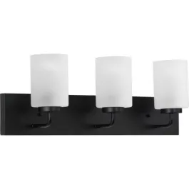 Progress Lighting Merry 3-Light Bath Vanity Light - 120V - Matte Black