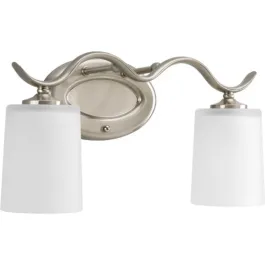 Progress Lighting Inspire 2-Light Bath Vanity Light - 120V - Brushed Nickel
