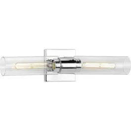 Progress Lighting Clarion 2-Light Bath Vanity Light - 120V - Polished Chrome