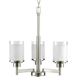 Progress Lighting Alexa 17" 3-Light Chandelier - 120V - Brushed Nickel