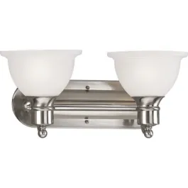 Progress Lighting Madison 2-Light Bath Vanity Light - 120V - Brushed Nickel