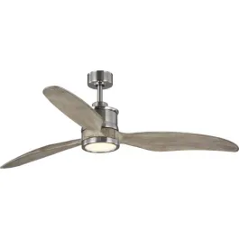 Progress Lighting Farris 60" 3-Blade LED Ceiling Fan - 3000K - 120V - Brushed Nickel