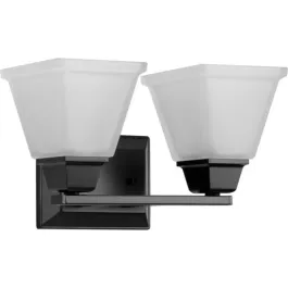 Progress Lighting Clifton Heights 2-Light Bath Vanity Light - 120V - Matte Black