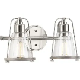 Progress Lighting Conway 2-Light Bath Vanity Light - 120V - Brushed Nickel