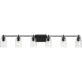 Progress Lighting Adley 6-Light Bath Vanity Light - 120V - Matte Black