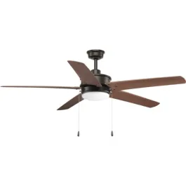 Progress Lighting Whirl 60" 5-Blade LED Ceiling Fan - 3000K - 120V - Antique Bronze