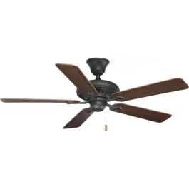 Progress Lighting AirPro 52" 5-Blade Ceiling Fan - Reversible Blades - 120V - Forged Black
