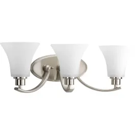 Progress Lighting Joy 3-Light Bath Vanity Light - 120V - Brushed Nickel