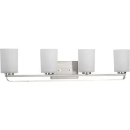 Progress Lighting League 4-Light Bath Vanity Light - 120V - Brushed Nickel