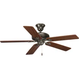 Progress Lighting AirPro 52" 5-Blade Ceiling Fan - Reversible Blades - 120V - Antique Bronze